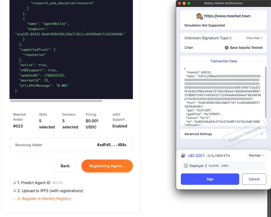 Confirm in your wallet